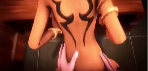  3d horny big breasted fuck sex